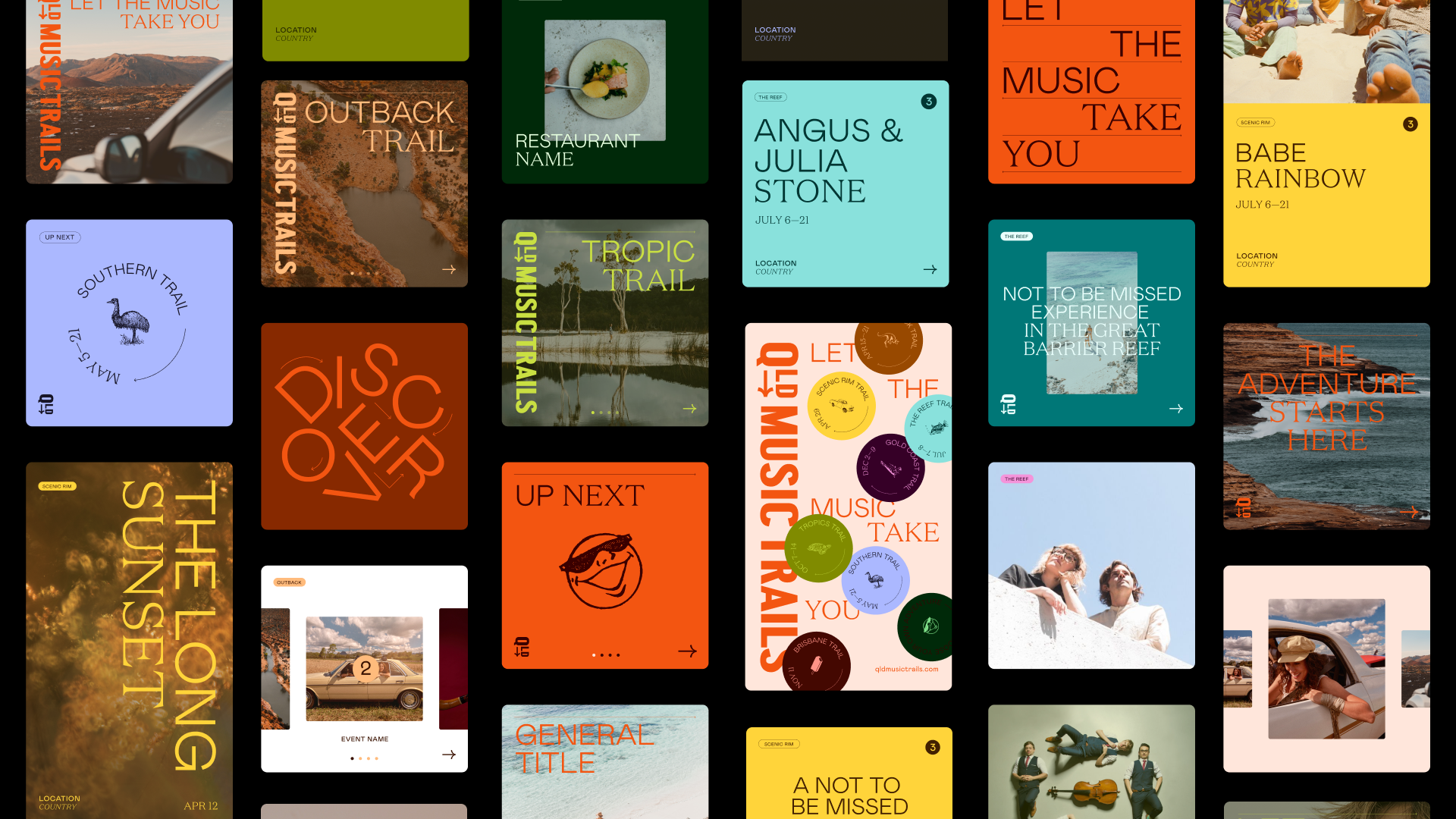 Varied social media designs