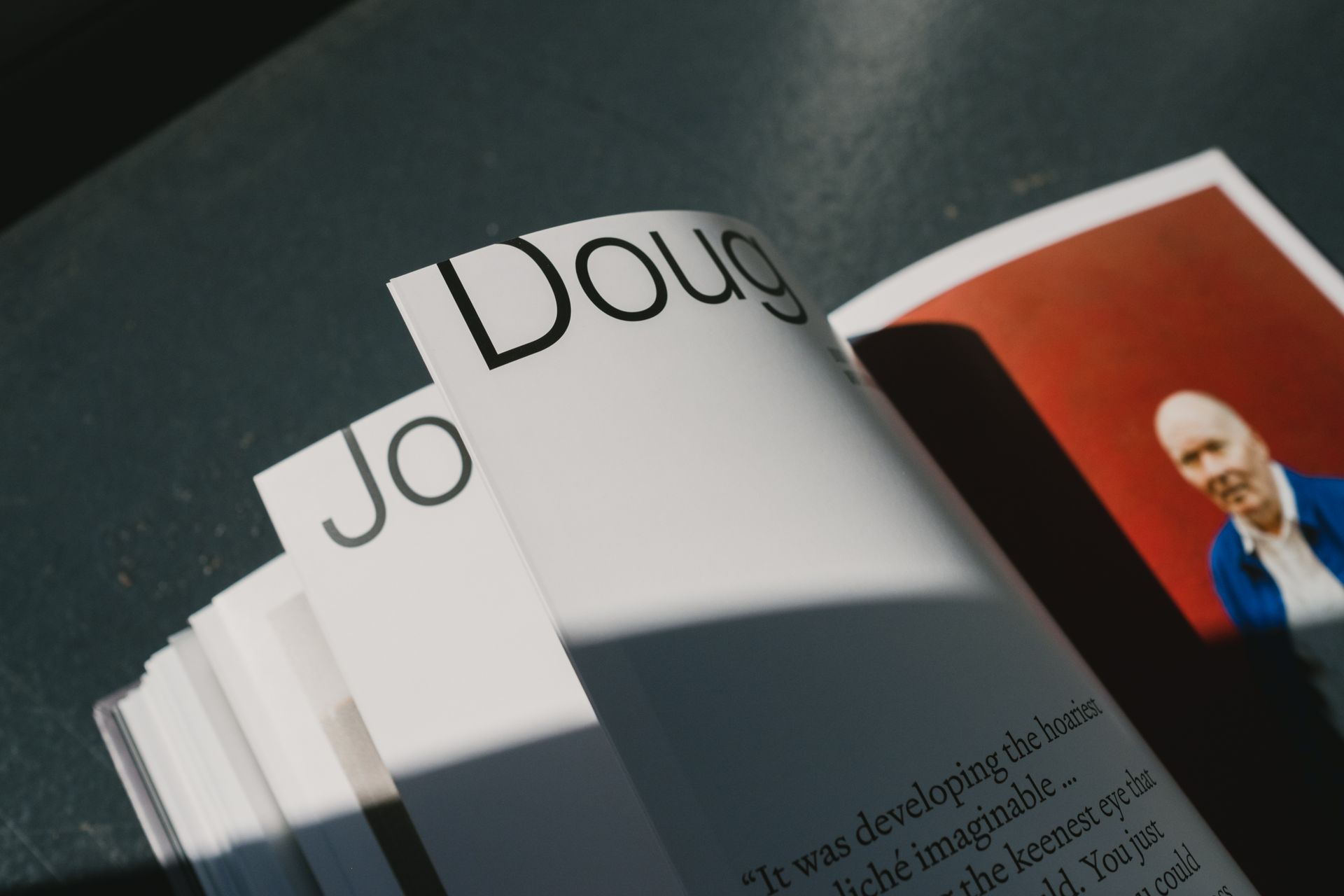 Internal spread designed for the Meet The Artists publication, featuring strong grids and typography.