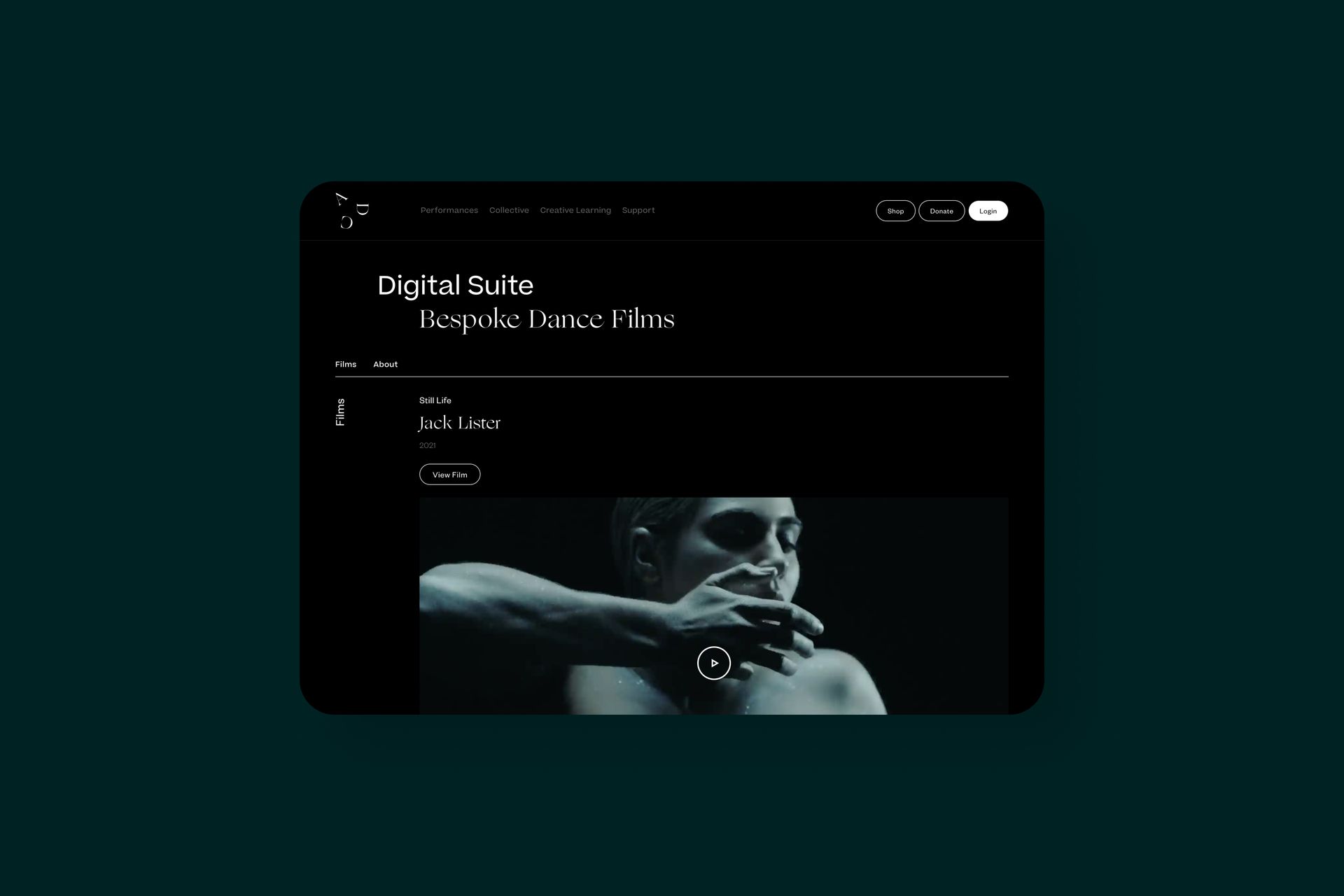 Custom coded digital suite for Australian dance company